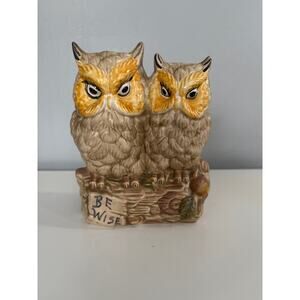 Be Wise Hand Painted Owl Bank